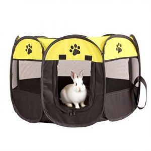 Parc Chaton Pliable 73 x 73 x 43 cm, Parc a Chat Chiot pour Animaux de Compagnie Int&eacute;rieur et ext&eacute;rieur (EUBSWA-FR, neuf)