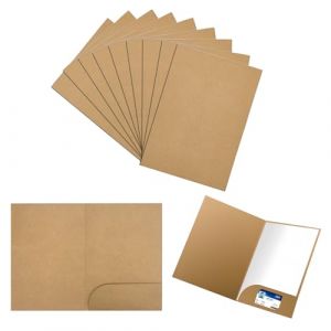 10 Pièces Chemise Kraft Dossier,31 x 22 cm Chemise Cartonnée avec Rabat à Pochettes A4,Chemises de Dossier A4 en Papier Kraft Porte,Documents Dossier de Fichiers Contrats Rapports,pour École,Bureau (Aruichi, neuf)