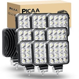 PICAA Phare de Travail LED 3.3 Pouces 48W Phare Travail Projecteur LED Spot longue portée LED Moto Feux de Travail Lampe 12V 24V hors route pour Voiture 4x4 Truck ATV SUV Camion Tracteur?10PCS? (BEISHUO-UK, neuf)