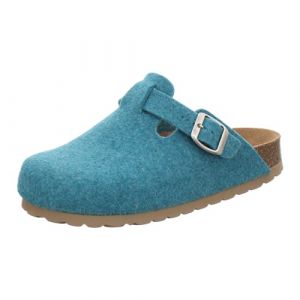 AFS-Schuhe Chaussons pour femme fermés en feutre, sabots d'hiver confortables et chauds, fabriqués en Allemagne, 26900, Turquoise., 38 EU (AFS-Schuhe, neuf)