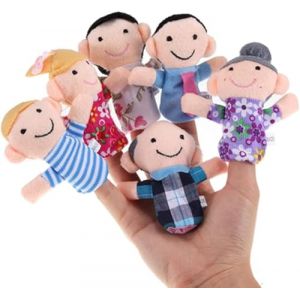 Lot de 6 marionnettes &agrave; doigts en velours pour 6 personnes, membres de la famille, cadeaux de f&ecirc;te pour b&eacute;b&eacute;, gar&ccedil;ons et filles, cadeaux d'anniversaire, cadeaux de No&euml;l, heure d'histoire, couleur (haigo250108, neuf)