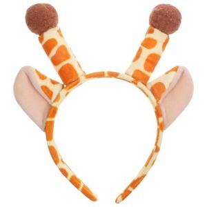 FONDOTIN Serrage-T&ecirc;te Girafe en Peluche L&eacute;ger, Bandeau Oreilles de Girafe pour F&ecirc;te et Cosplay, Accessoire Cheveux Femme Marron Clair, D&eacute;coration Costume Animal, Bandeau Doux et (KIOONG, neuf)