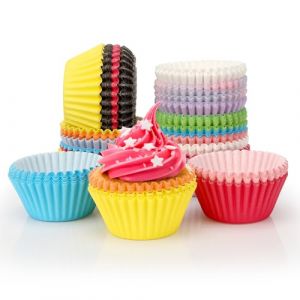 Moules &agrave; Cupcakes Color&eacute;s, 500 Pi&egrave;ces Caissettes Cupcake, Caissette Muffins Papier-10 couleurs, Cupcake Papier, Doublures de Cupcakes, pour Dessert,Mariage, F&ecirc;te (RYSSAKI GLOBAL TRADING SINGLE MEMBER P.C., neuf)