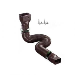 Flexible Rallonge de Tuyau de Descente de Goutti&egrave;re, Connecteur Extensible pour Drainage des Eaux Pluviales, Tuyau R&eacute;tractable pour Eaux de Pluie Rallonge de Descente Pluviale (Marron - 3.0M) (HSNAXingLife, neuf)