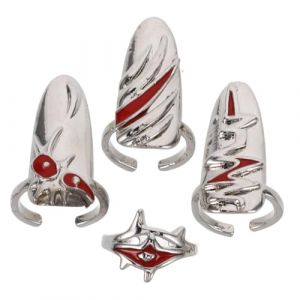 minkissy 4 Pièces Ensemble De Bagues à Ongles En Jute La Commode Bagues Pour Enfants Mini Lambris Kit Pvc Décalcomanies à Ongles Poignée Poignée Pendentif Bandeau Spa Cravate Alliage (Prettbeauty, neuf)