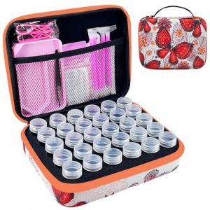 LIRUNQIU Bo&icirc;te de rangement pour peinture diamant, 30 emplacements pour accessoires et outils de peinture diamant pour bijoux et perles (lirunqiu, neuf)