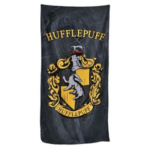 Elbenwald Harry Harry Potter Potter Serviette avec Poufspuff Maisons Manteaux Motif 90x180cm Gris (Elbenwald, neuf)