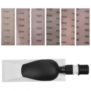 Vijixka Ponceuse Manuelle 200 x 70 mm Cale a Poncer avec Aspiration Ponceuse Manuelle pour le Polissage et le Pon&ccedil;age &agrave; Mailles P80, P120, P180, P240, P320, P400 pour Bois, Peinture, Plastique, M&eacute;tal (NIKOS-NIKOLAOU, neuf)
