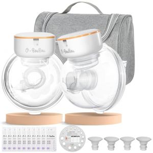 2 Tire Lait Electrique Main Libre en Silicone Avec Batterie &agrave; Longue Dur&eacute;e - 12 Niveaux & 4 Modes - Tire Lait Electrique Portable - Brides de 24 mm + 4 Insert Brides (19/21mm) Sans BPA, 2 Pi&egrave;ce (KELTRADE IN, neuf)