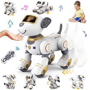 VATOS Jouet Robot Chien Télécommandé Enfants - Interactif Chien Robot Programmable 17 Fonctions, Intelligent Marchant Chien Chantant Danse Touchant Suivre, Jouets pour Filles 3-12 Cadeaux (XIAOMA ONLINE EU, neuf)