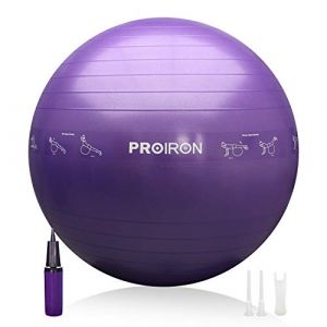 PROIRON Balles d'exercices Fitness Tr&egrave;s &eacute;pais avec mouvements de Yoga, 55CM 65CM 75CM Swiss Ball, Ballon de Gym avec Pompe Rapide, Anti-&eacute;clatement et Anti-d&eacute;rapant Yoga Ball, Bleu Violet Rose (Regent Fitness, neuf)