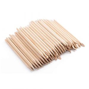 Bâtons D'orange En Bois Double Bout Cuticule De Cuticule De Cuticule De Cuticule À Ongles Pour Le Détachant De Poussoir Manucure Art Pédicure Outils 100pcs (weimoli, neuf)