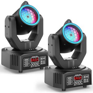 Lyre LED 30W Mini Lumi&egrave;re Disco Dot Beam &agrave; T&ecirc;te Mobile, Jeux de Lumiere LED RGB avec T&eacute;l&eacute;commande Lumi&egrave;re &agrave; Effet Gobo avec Ouverture DMX512 pour Sc&egrave;ne F&ecirc;te Club DJ 2PCS (LIMEAJOKE, neuf)