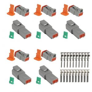 Ce kit de connecteurs &eacute;lectriques 2 p&ocirc;les &eacute;tanches est con&ccedil;u pour offrir une connexion s&ucirc;re, durable et r&eacute;sistante aux conditions difficiles.Fabriqu&eacute;s en nylon technique et dot&eacute;s de joints en silico (YHYHZBJ, neuf)