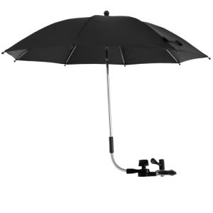 Ombrelle Poussette Universelle Anti UV 50+, Parasol Poussette Bébé Universelle, Parapluie Poussette avec Pince Réglable et Bras Réglable, Ombrelle Poussette Bébé Confort pour Extérieur Plage Jardin (RUYUKYJ, neuf)