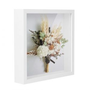 Cadre de Boîte D'Ombre,A4 Cadre 3D Profond Cadre Profondeur Cadre Photo 3D à Remplir, Cadre D'Objet en Bois, Cadre Vitrine Profond pour Fleurs Médailles Souvenirs Photos Objet Médailles (21.7x21.7cm) (PXZHSM, neuf)