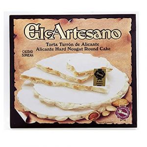 El Artesano - Touron Dur avec d' Amandes sans Gluten 200g - Turron de Alicante, Turron espagnol, Nougat (The Black Hoof, neuf)