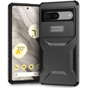 Yerebel Coque pour Pixel 7, Coque t&eacute;l&eacute;phone pour Google 7 GQML3 avec Couvercle de cam&eacute;ra Coulissant, Protection Robuste Antichoc de qualit&eacute; Militaire, antid&eacute;rapant, &Eacute;tui pour Google Pixel 7 Noir (Viodolge, neuf)