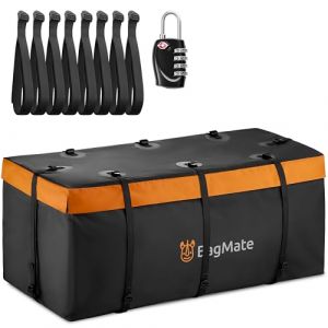 BagMate Coffre d'Attelage pour Voiture 566 L, Porte-Bagages Arrière pour Auto en PVC Imperméable avec Serrure et Sangles Robustes, Facile à Monter. (My rhino products, neuf)