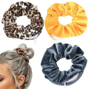&Eacute;pais et Fins - Elastique Cheveux Color&eacute; Crunchies Chouchou s Lot de 3 Chouchou Cheveux Velours - Chouchou &Eacute;lastique Color&eacute; pour Femme avec Cheveux Droits, Boucl&eacute;s, Cr&eacute;pus, Longs, Court (UAB WSVLKE LT, neuf)