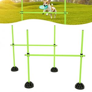 YARDIN Kit d'obstacles multifonctionnels - Barre de saut - Agility - Barres de slalom - Pour entra&icirc;nement conditionnel, rebondissement, dribbling et agilit&eacute; - Vert (calculator060, neuf)
