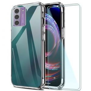 FortiCase Coques pour Nokia C210 avec 2 Verres Tremp&eacute;s,Transparent Silicone Etui,9H Anti-Rayures,Souple TPU Cover Antichoc Housse Anti-Rayures,pour Nokia C210 Protection &eacute;cran - 2G (Lanni Trade, neuf)