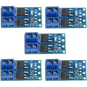 PENGLIN 5PCS DC 5v-36v 15A(max 30A) 400W deux voies haute puissance MOSFET déclencheur commutateur module d’entraînement 0-20khz PWM régulation commutateur électronique panneau de contrôle (PENGLIN EU, neuf)