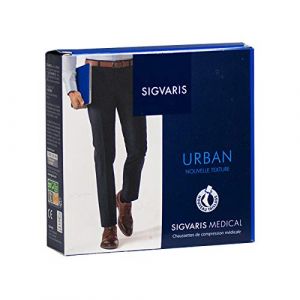 Chaussettes de contention Urban Classe 2 Sigvaris Noir Taille M Hauteur Normal (Parapharmacie en provence, neuf)