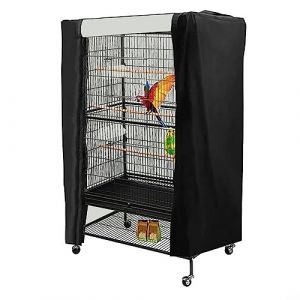 Grande Housse de Cage à Oiseaux, Housse de Cage à Oiseaux en Tissu Oxford, Housse Universelle pour Cage à Oiseaux résistante aux intempéries, Protection Housse occultante, Taille L (popmall-eu, neuf)