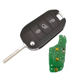 3 Boutons Peuge0t Cl&eacute; T&eacute;l&eacute;commande Compl&egrave;te 434MHz 4A Cl&eacute; de Voiture &agrave; Puce pour Peugeot 208 2008 3008 308 5008 508 RCZ Expert Citro&euml;n C3 C4-Cactus Coque de Cl&eacute; T&eacute;l&eacute;commande-HU83 Lame (OLISFI MARKET S.R.L., neuf)
