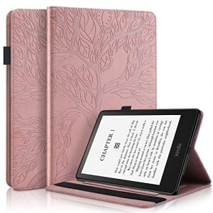 Succtopy Coque pour Kindle Paperwhite 6.8" (11e G&eacute;n&eacute;ration - 2021) PU Cuir Cover Tablette Housse de Protection Kindle Paperwhite 2021 Porte-Crayons Portefeuille Tablet &Eacute;tui - Rose Gold (Chengxunda trading company, neuf)