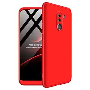 Coque Xiaomi Pocophone F1 360 Degres Ultra Slim Fine antichoc +avec verre trempe Housse Case ZSCHAO Coque Pocophone F1 rigide Dur Anti choc integral noir mate 3 in 1 Case Cover Pour Pocophone F1 Rouge (ZSCHAO, neuf)