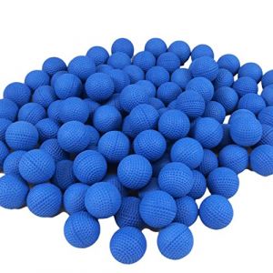 Lot de 100 balles rondes en mousse pour enfants - Compatible avec les blasters de divertissement (bleu - 50 pièces) (redzhi, neuf)