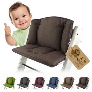 Sitzkissen Housse de Rechange Housse de Coussin Ensemble de Coussin R&eacute;ducteur Compatible avec Stokke Tripp Trapp pour Chaise Haute Haute Chaise Haute Mod1 (Marron Moyen Chin&eacute;) (Bambiniwelt24, neuf)