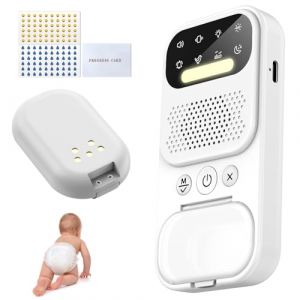 Pantalon cloche pour enfant, alarme pipi au lit avec d&eacute;sinfection UV bruit blanc veilleuse port&eacute;e 10 m 3 modes vibration combo sonore rechargeable USB pantalon cloche pour enfant 6 ans alarme (YANXINMAOYI, neuf)