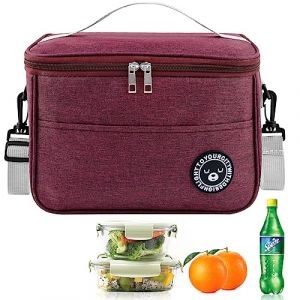 TUFA Sac Isotherme Repas 6.4L, &Eacute;paissir Sac Lunch Box Portable Homme Femme Enfant, Sac Repas Isotherme Bureau avec Bandouli&egrave;re R&eacute;glable, Sac Lunch Isotherme pour Pique-nique, &Eacute;cole (RAIN ELEPHANT LIMITED, neuf)