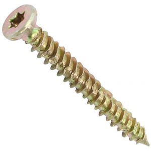 AERZETIX - C44662 - Lot de 20 Vis pour béton Ø7.5x62mm à empreint étoile T30 - montage directe sans cheville - à tête fraisée - en acier zingué - ancrage fixation bâtiment charpente bois (Tuning, neuf)