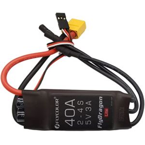 Flycolor 40A ESC 2-4s r&eacute;gulateur de vitesse &eacute;lectrique 5V 3A bec avec prise de balle xt60 et 3,5mm pour moteur sans balais de drone RC (Hobbyhh, neuf)