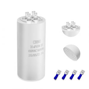 Iruihoo CBB60 35UF Condensateur de démarrage,450V 35µF Condensateur de démarrage moteur Connecteur pour moteur électrique (Iruihoo Life, neuf)