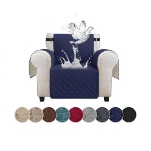 Jaotto Housse de Canap&eacute; Imperm&eacute;able 1 Place Housse Canap&eacute; Reversible &agrave; l'eau Housse Canap&eacute; Anti Poils Animaux Protecteur de Canap&eacute; Universelle pour Chiens,Bleu Marine (Jaotto, neuf)