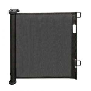 Barriere Escalier Enroulable pour bébé et Animaux domestiques-Barrière de sécurité Extensible pour bébé avec barrière en Maille solidepour Les Escaliers/Portes/Couloirs-86 * 150 cm-Noir (Hechheu, neuf)