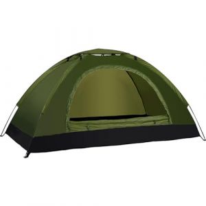 Tente de camping ultralégère en tissu Oxford 210D imperméable avec sac de transport, imperméable et facile à installer pour la randonnée, la randonnée (1 personne, vert kaki) (Livehomeshop, neuf)
