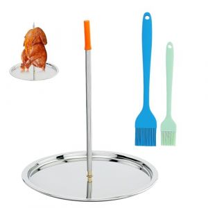 Brochettes Verticales pour Barbecue, en Acier Inoxydable pour r&ocirc;tir Le Poulet pour fumoir au Charbon de Bois, Support de r&ocirc;tissage Vertical pour la Dinde, Le Kebab (CARANNAC LTD, neuf)