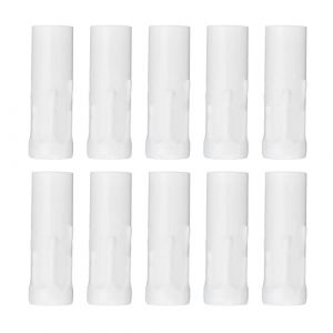 10pcs Couvercles de Douille de Bougie en Métal, Support de Lampe de Bougie de Base de Candélabre E14 Couvercles de Lustre de Tube en Métal pour la Maison Lustres Bougies, éclairage Bricolage (Blanc) (Aeuyweu, neuf)