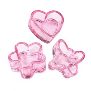 Beaupretty 3 Pi&egrave;ces Coupelle Forme De C&oelig;ur Pour Nail Art, Coupelle Forme De Fleur Pour Monom&egrave;re, Coupelle Forme D&rsquo;insecte Pour Cristaux Ongles, Pot Pour Trempage Ongles, Pot Pour Dissolvant (kiLIHK, neuf)