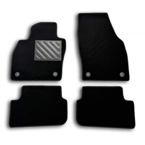 Tapis de Sol pour Seat Arona à partir de 2017 sur Mesure, antidérapant, Talonnette en Caoutchouc renforcé, Boutons de Fixation, Noir (MTC Automotive, neuf)
