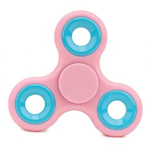 Toyland&reg; Fidget Hand Spinner - Soulagement du Stress et de l'anxi&eacute;t&eacute; - Couleurs Assorties (Anneaux Roses et Bleus) (Toyland&reg;, neuf)
