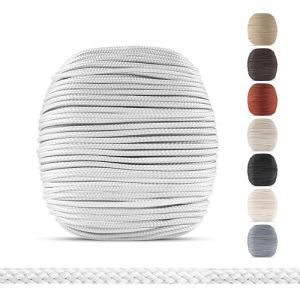 EFIXS Cordon de Store v&eacute;nitien 2,2 mm - Longueur 10-25 m&egrave;tres - Cordon Haut de Gamme pour Stores en Bois, Bambou, Aluminium - Robustes et rempla&ccedil;ables. (Blanc, 25 m&egrave;tres) (Der Jalousienladen, neuf)