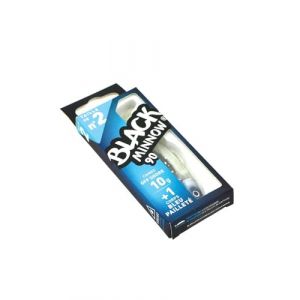 Fiiish Lures Black Minnow Combo BM90 - Leurre souple en vinyle pour canne &agrave; p&ecirc;che spinning pour bars et autres poissons, 1 t&ecirc;te + 2 corps + 1 hame&ccedil;on n&ordm;2, BM188, 10g Combo OffShore AZUL (CARNASPORT, neuf)