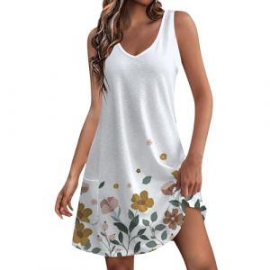 Lxitoler Robe Grande Taille Robe Longue Femme Robe Été Robe Grande Taille Robe Femme Chic Et Elegant Robe Chic Femme Robe Ete Femme Mi Longue Fluide Robe Boheme Robe D'Été Femme Robe (Lxitoler Store, neuf)
